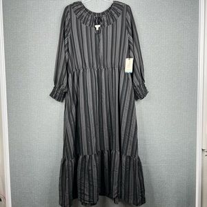 Terra Sky Dress 2X 20W 22W Plus size Maxi Striped New